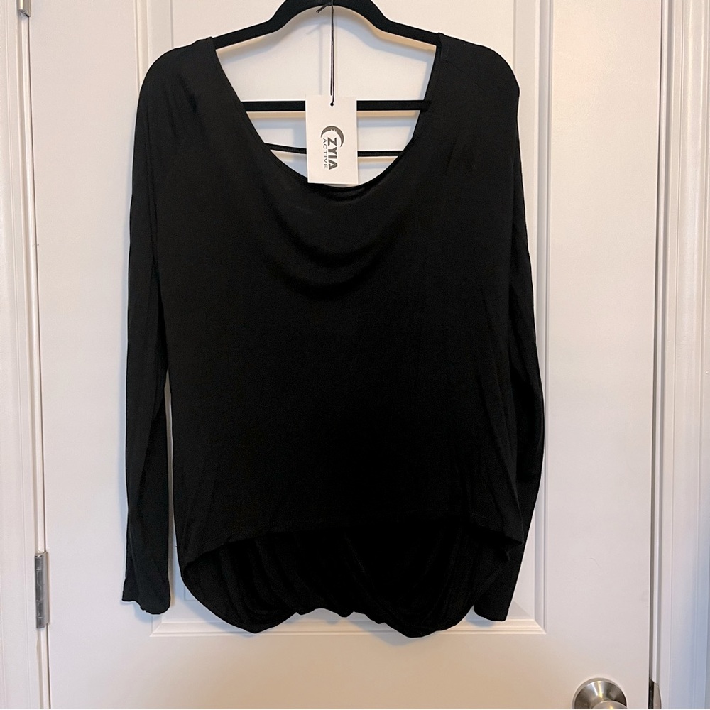 ZYIA Black Namaste Tee